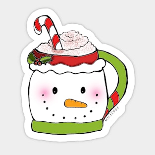 Against the cold, hot chocolate Sticker